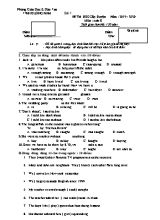 Bộ đề thi học sinh giỏi cấp huyện môn Tiếng Anh Lớp 8 - Năm học 2019-2020 - Phòng giáo dục và đào tạo tỉnh Quảng Nam